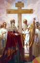Крест воздвигается, и все верные стекаются.
